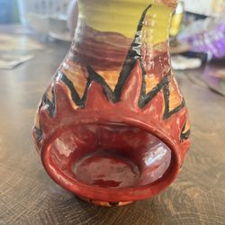 6 “ Sunface Chimminarie Ceramic Incense Burner  / Candle Holder