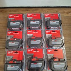 Milwaukee M18 High Output HD 12.0 AH Battery $180/Each 