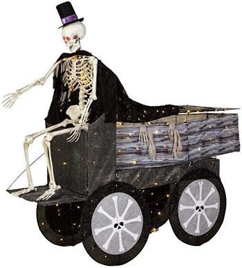 Home Accents Holiday 74 in. Halloween Coffin Carriage and Skeleton by Home Accents Holiday