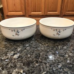 Princess House Heritage Blossom China Set of 2 Bowls.  Size 5 inches.  Made of fine porcelain.  Made in Japan.  Brand new never used.  Perfect conditi