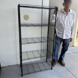 New In Box 55 Inch Tall 5 Tier Wire Shoe Rack Adjustable Shelf For Light Use Organizer 