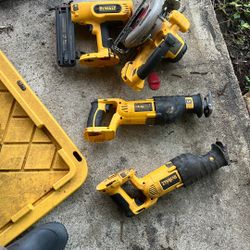 18v dewalt tools no batteries!