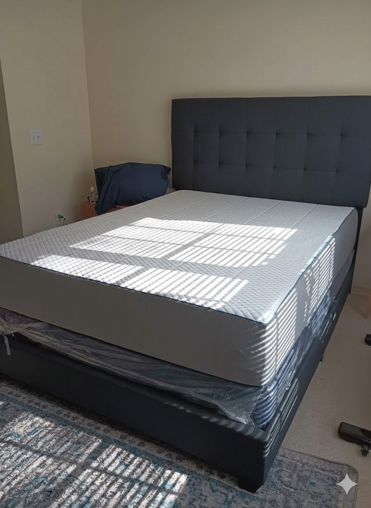 Brand New Upholstered Tufted Grey King, Queen, Full, Twin Fabric Bed Frames | Pay After Delivery π