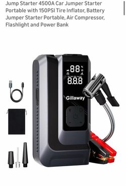 Jump starter with air compressor