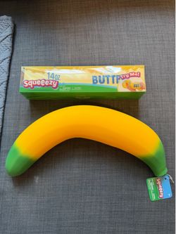 Sunny Days Squeeezy Butter Stick (New) + Banana Squishy Lot
