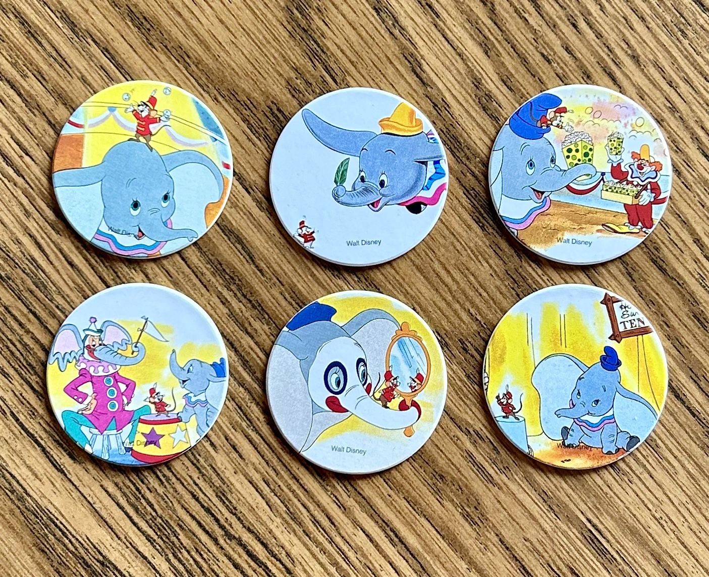 Disney Dumbo Elephant Pogs Vintage