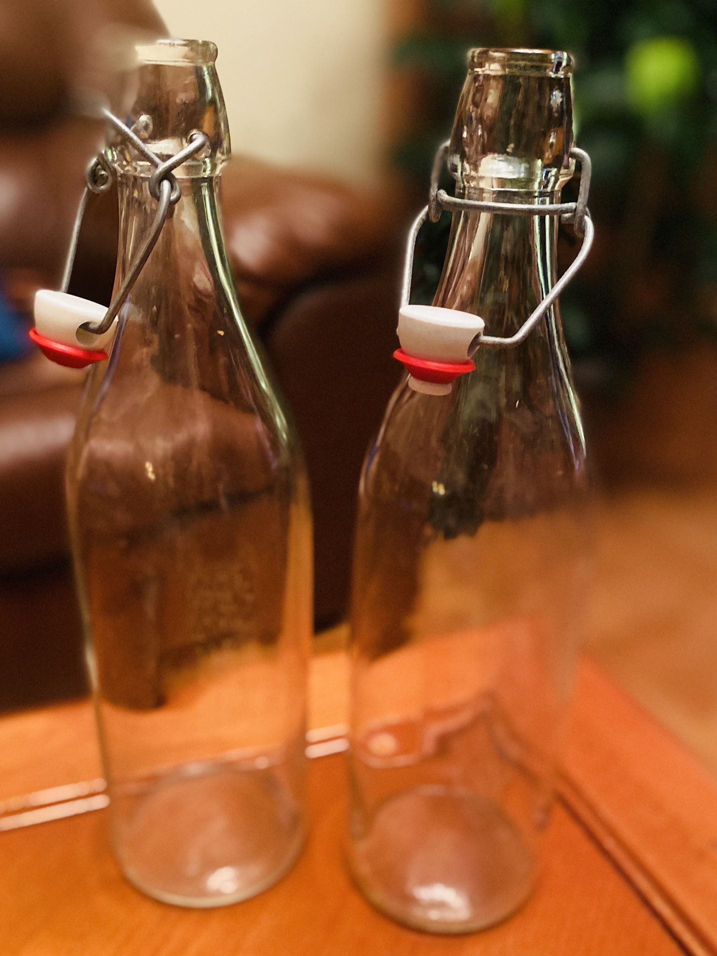 Two Glass Swing Top Bottles