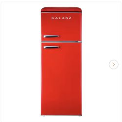 22 in. 7.6 cu. ft. Retro Top Freezer Refrigerator, Hot Rod Red, Energy Star