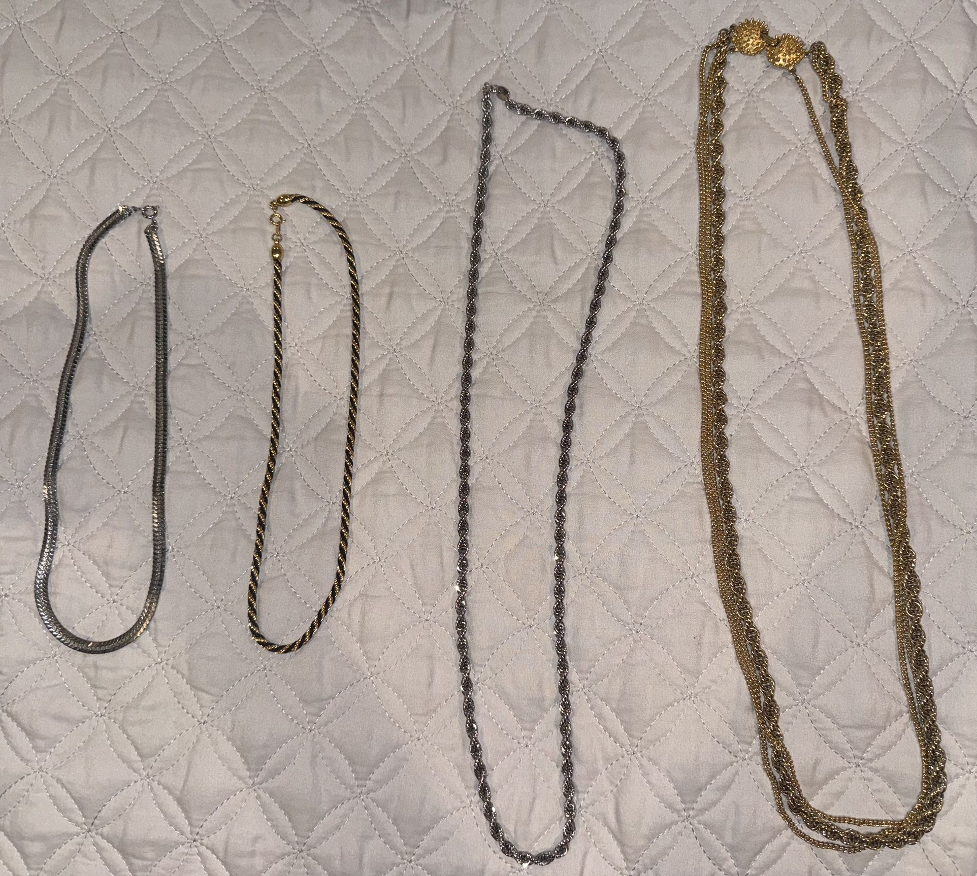 Chain Necklaces - All Different (Sold Together Or Separate) All Vintage