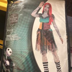 Sally adult complete signature costume -Size-LARGE-Brand New