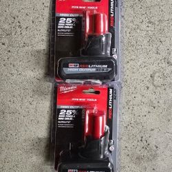 Milwaukee M12 5.0 High Output Batteries 