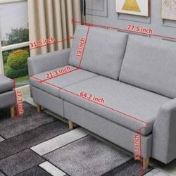 L SHAPE SECTIONAL COUCH With Reversible Chaise