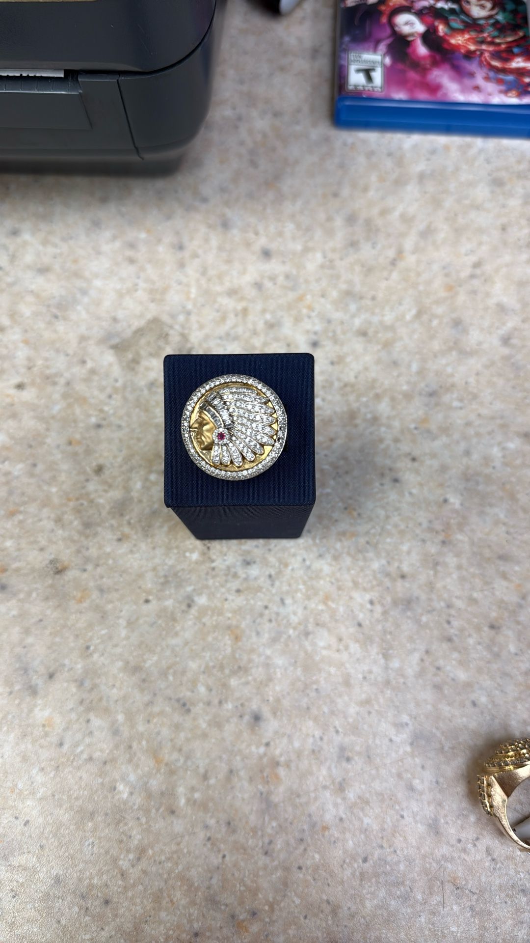 Men’s 10k Indian Head Ring