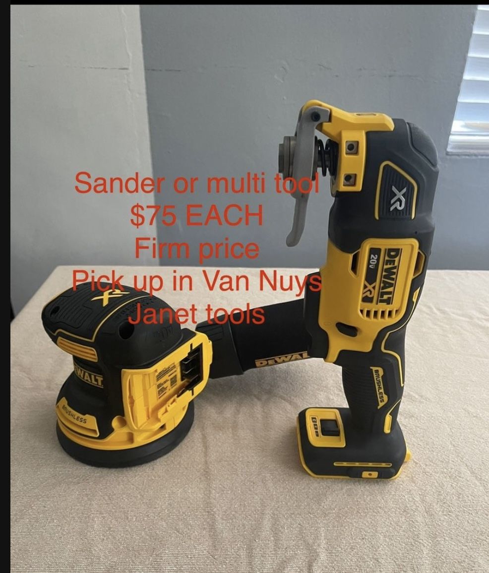 Dewalt Sander Or Multi Tool Xr 20v. $75 Each Firm Price. New Items π₯π₯π₯π₯ Pick Up In Van Nuys