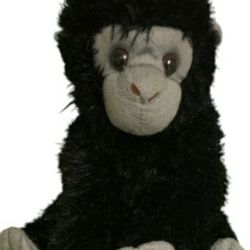 plush  stuffed animal baby gorilla wild republic 12" black fur