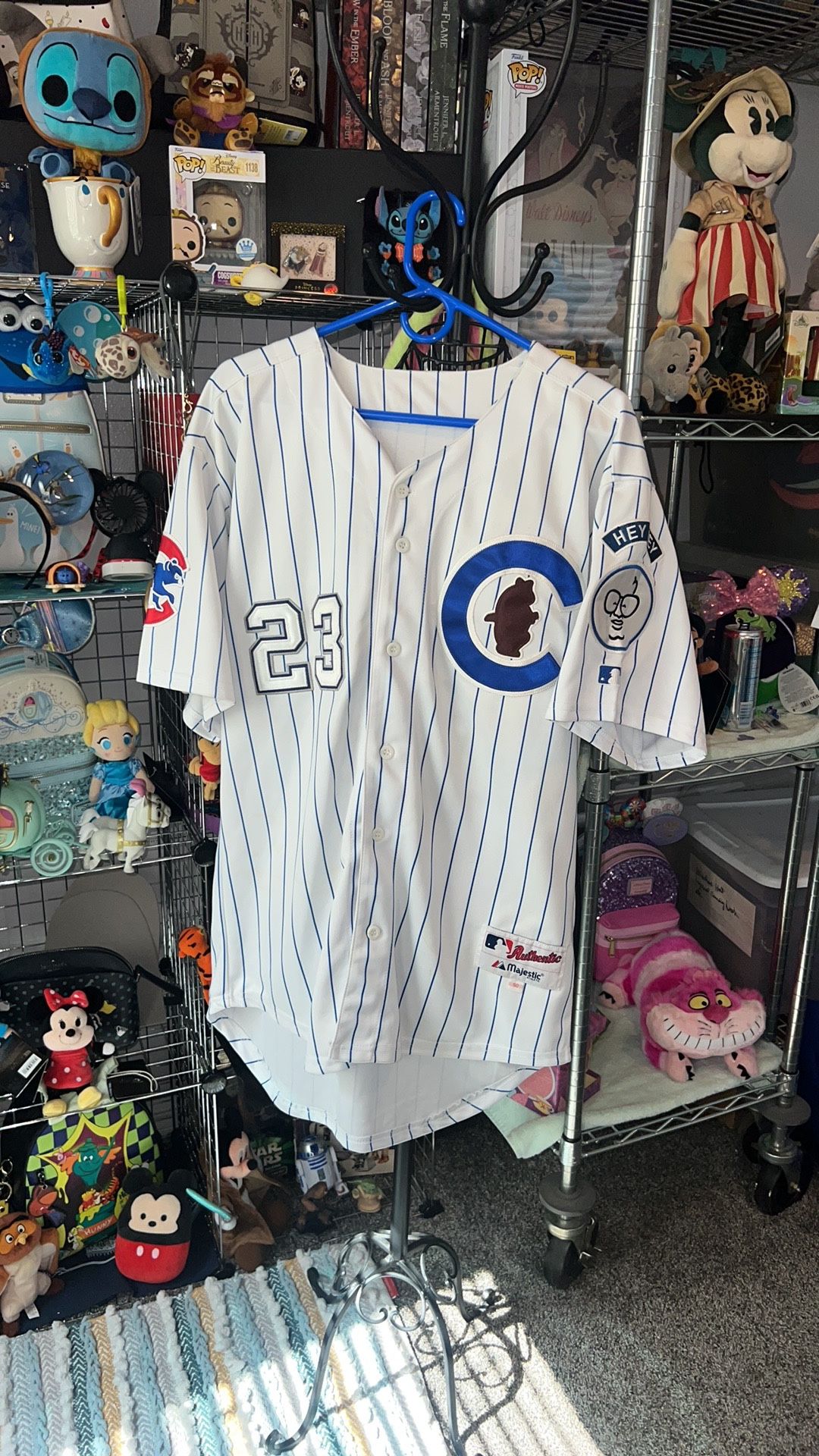 Rare Majestic Cubs #23 Ryne Sanberg Throwback Size 50 Jersey Harry CareyHey Hey