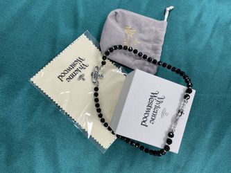 Vivienne Westwood Black and Silver Choker