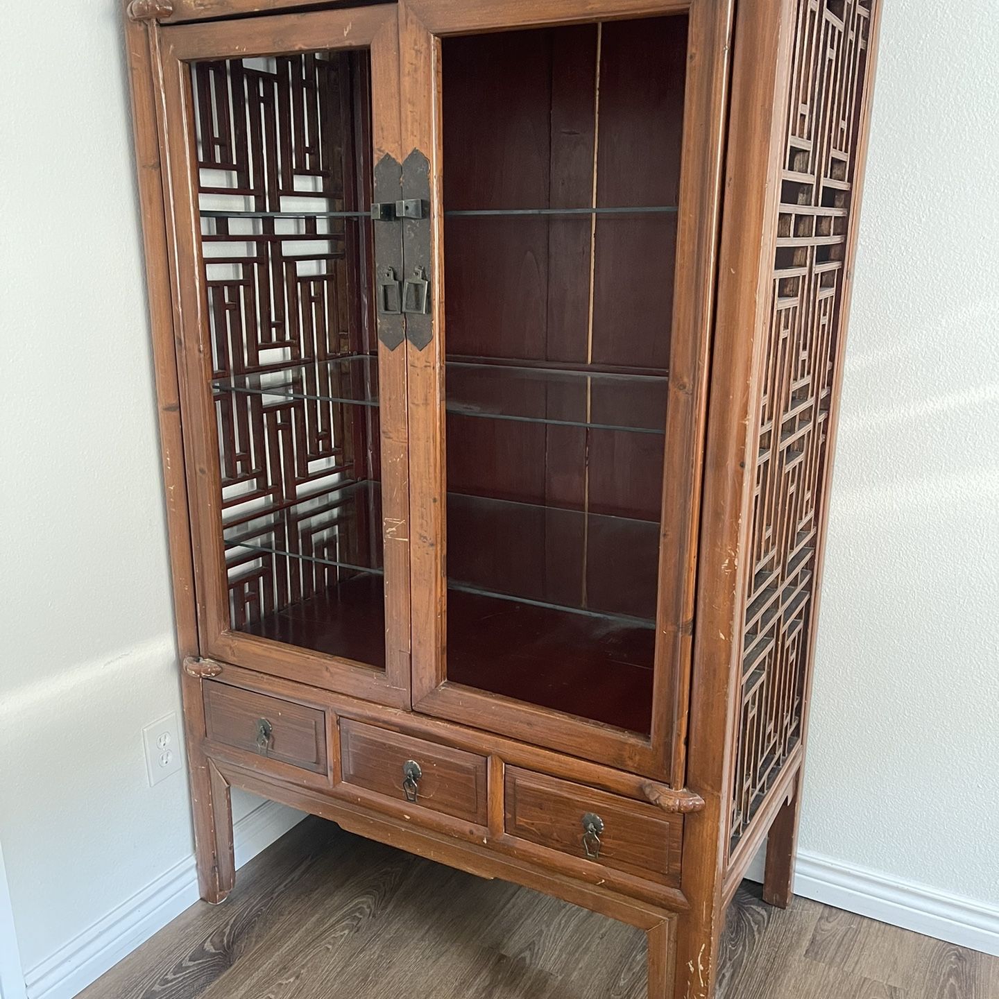 Wardrobe Cabinet Solid Wood Indonesian Rustic Antique 