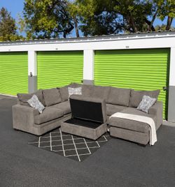 🛋️ Sectional Couch Sofa - Rooms To Go - Slate Gray - Delivery Available 🚚