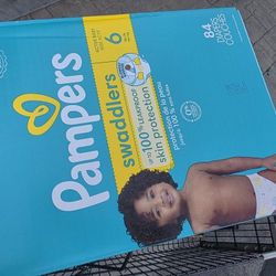 Pampers Kuds Diapers Swaddlers Size 6 Pkg 84 Diapers