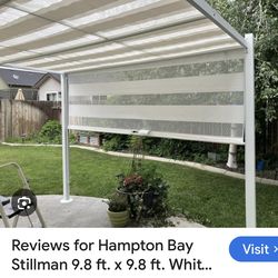 Reviews for Hampton Bay Stillman 9.8 ft. x 9.8 ft. Whit...