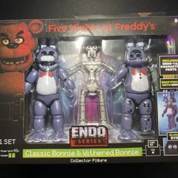 FNAF Five Nights At Freddys Jazwares CLASSIC & WITHERED BONNIE ENDO SERIES SET