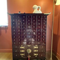 Oriental Korean Apothecary Cabinet Credenza 