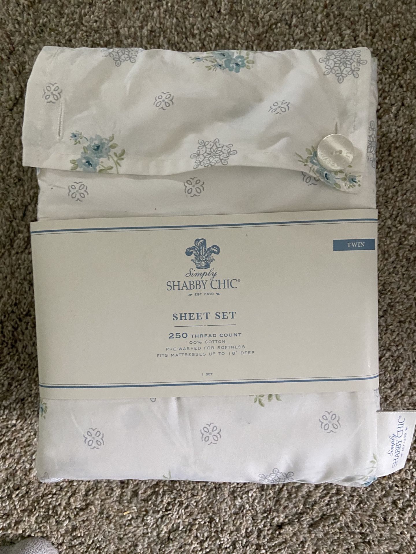 Simply shabby chic twin sheet set