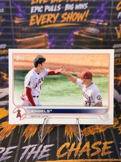 2022 Topps #159 Shohei Ohtani Mike Trout Los Angeles Angels Team Card