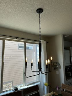 Chandelier- Industrial Matte Black