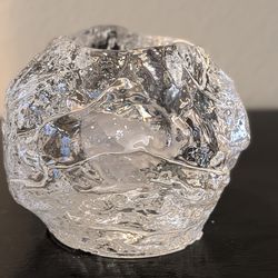 Snowball by Kosta Boda Crystal Votive Candleholder