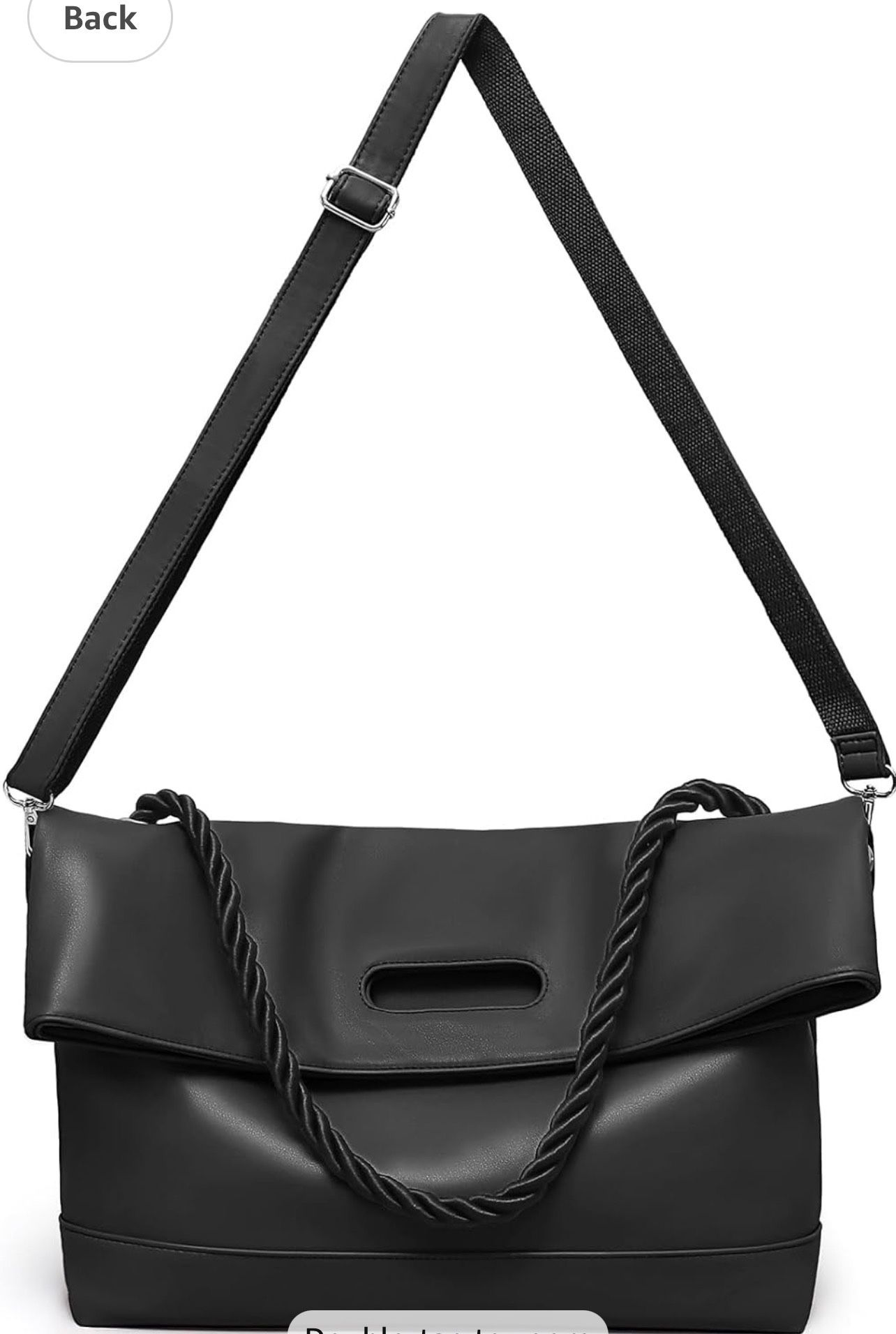 Black Large Tote Bags for Women Hobo Crossbody Purses Leather Shoulder Handbags Work Ladies Bags with Adjustable Strap