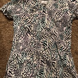 Extra Small Scrub Shirt Woman’s Zebra 