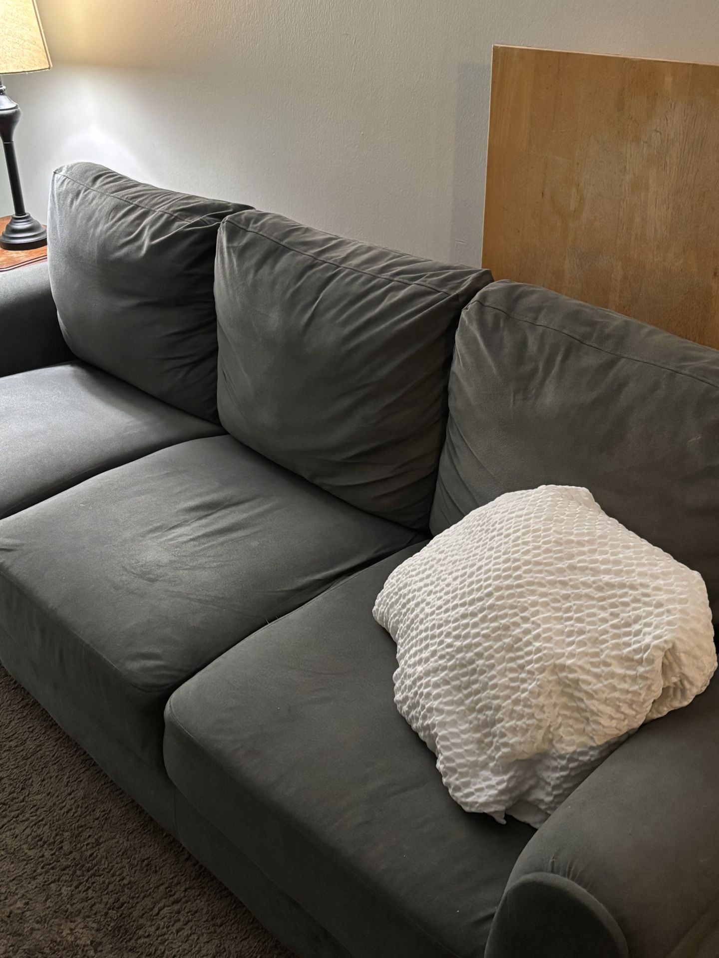 Couch gray Microfiber $50 Or Best Offer Local Pick Up