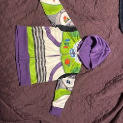 Buzz Lightyear Toy Story Sweater Zip Hoodie Size 2T