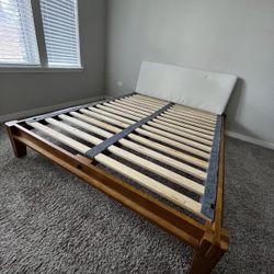 Thuma Queen Bed Frame + Pillowboard (Walnut) - Like New