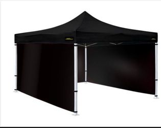 Black Pop- Up Canopy Tent with Side Walls 10x10