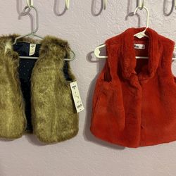 Toddler Girls Faux Fur Vests