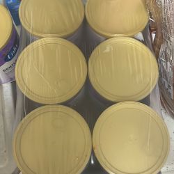 7 Purple Recyclable Cans