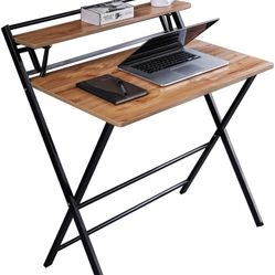 Folding Oak Finish Desk