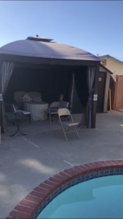Gazebo and chair