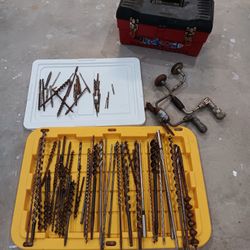 Vintage Metal Hand Drill Set