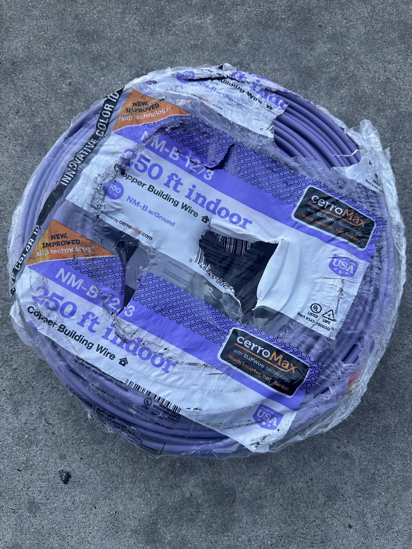 12/3 250ft Romex New