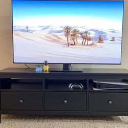 Large Black TV Stand / Media Console – Like New