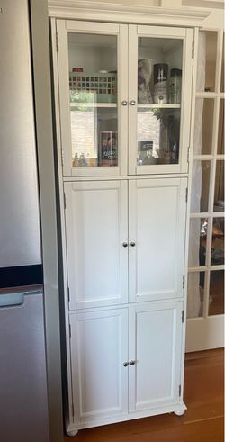 Tall White Pantry Cabinet