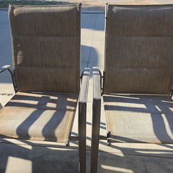 4 expensive Skywell metal chairs  200 good condition