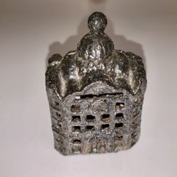 Antique Cast Iron Still Bank AC Williams Penny Domed Bank Building Small