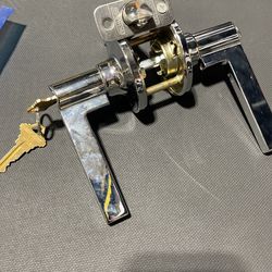 SCHLAGE DOOR HANDLE WITH KEY LOCK