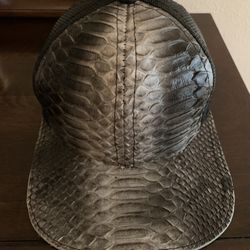 Genuine Python and Fishnet Baseball Cap