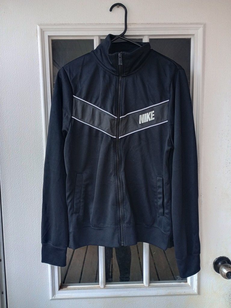 VINTAGE 90s Nike Mesh Track Jacket Adult Small Full Zip Blue Tag Spell Out Mens